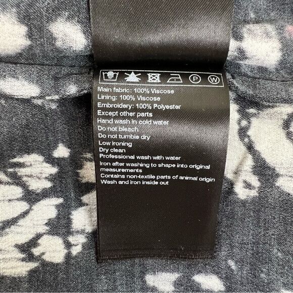 Ba&Sh Isolde Black Tie Dye Maxi Dress Size S - Picture 11 of 14